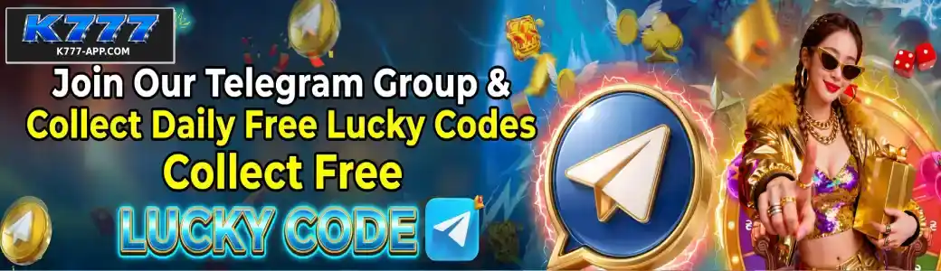 Promotional banner for K777 bonus rewards