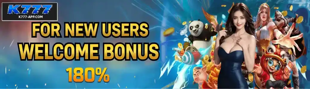 Promotional banner for K777 bonus rewards